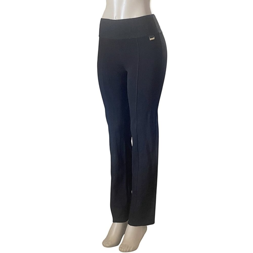 Calvin Klein Wide Elastic Waist Ponte Pull On Power Stretch Leggings Pants S - Picture 3 of 10